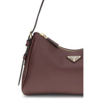 Prada Bordeaux Calf Leather Bos Taurus Shoulder Bag