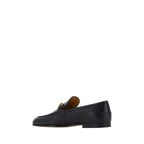 Gucci Black Calf Leather Bos Taurus Slip-On Loafers