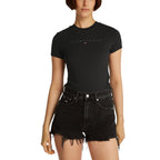 Tommy Hilfiger Jeans Black Cotton T-Shirt