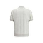 Brunello Cucinelli Gray Cotton Polo Shirt