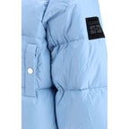 Ganni Light Blue Nylon Coat