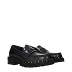 Golden Goose Black Leather Slip-On Loafers