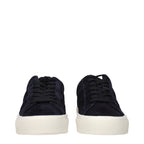 Moncler Blue Leather Low Top Sneakers