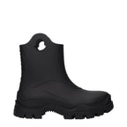 Moncler Black Cotton Ankle Boots