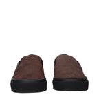 Moncler Brown Leather Slip-On Loafers