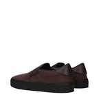 Moncler Brown Leather Slip-On Loafers