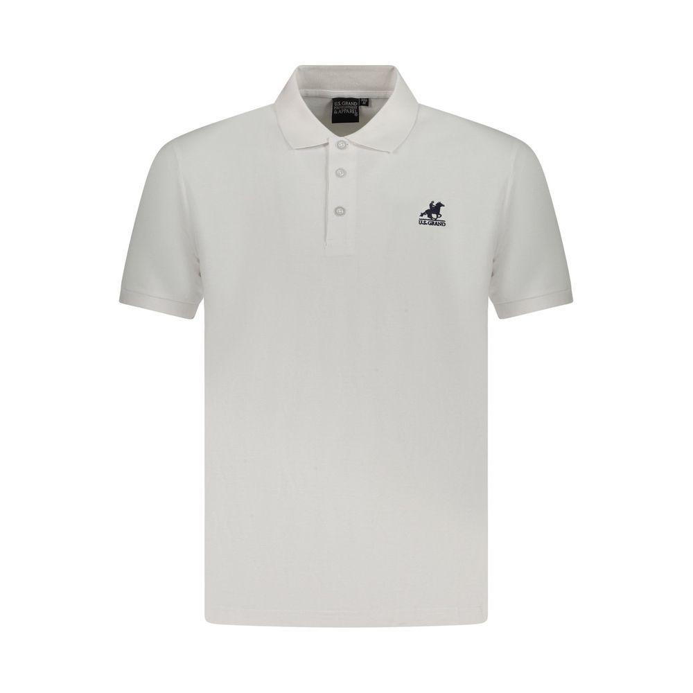 U.S. Grand Polo White Cotton Polo Shirt